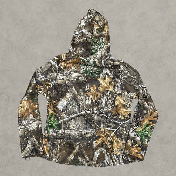 Realtree Hoodie Womens Medium Green Realtree Camouflage Pullover Camo Sweatshirt - Picture 7 of 7